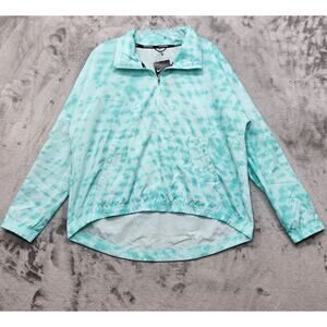 NEW Nike Jacket Womens L Blue Aqua Dri-FIT Surf 1/2 Zip Pullover Sporty Running